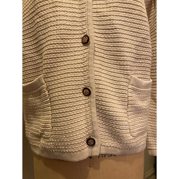 MEROKEETY Button Down Sweater Cardigan with Pockets Cream NWT Size XL - Picture 4 of 9